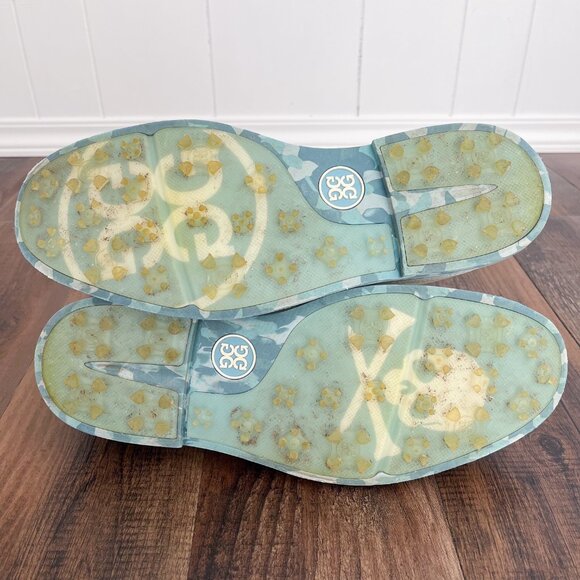 G/Fore Gallivanter Camo Sole Leather Golf Shoe G4MF23EF02 Size 13 White Blue - Picture 12 of 16